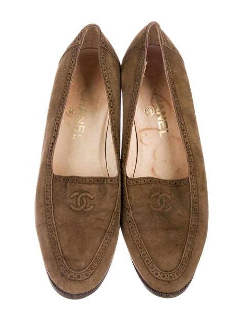 chanel suede loafers